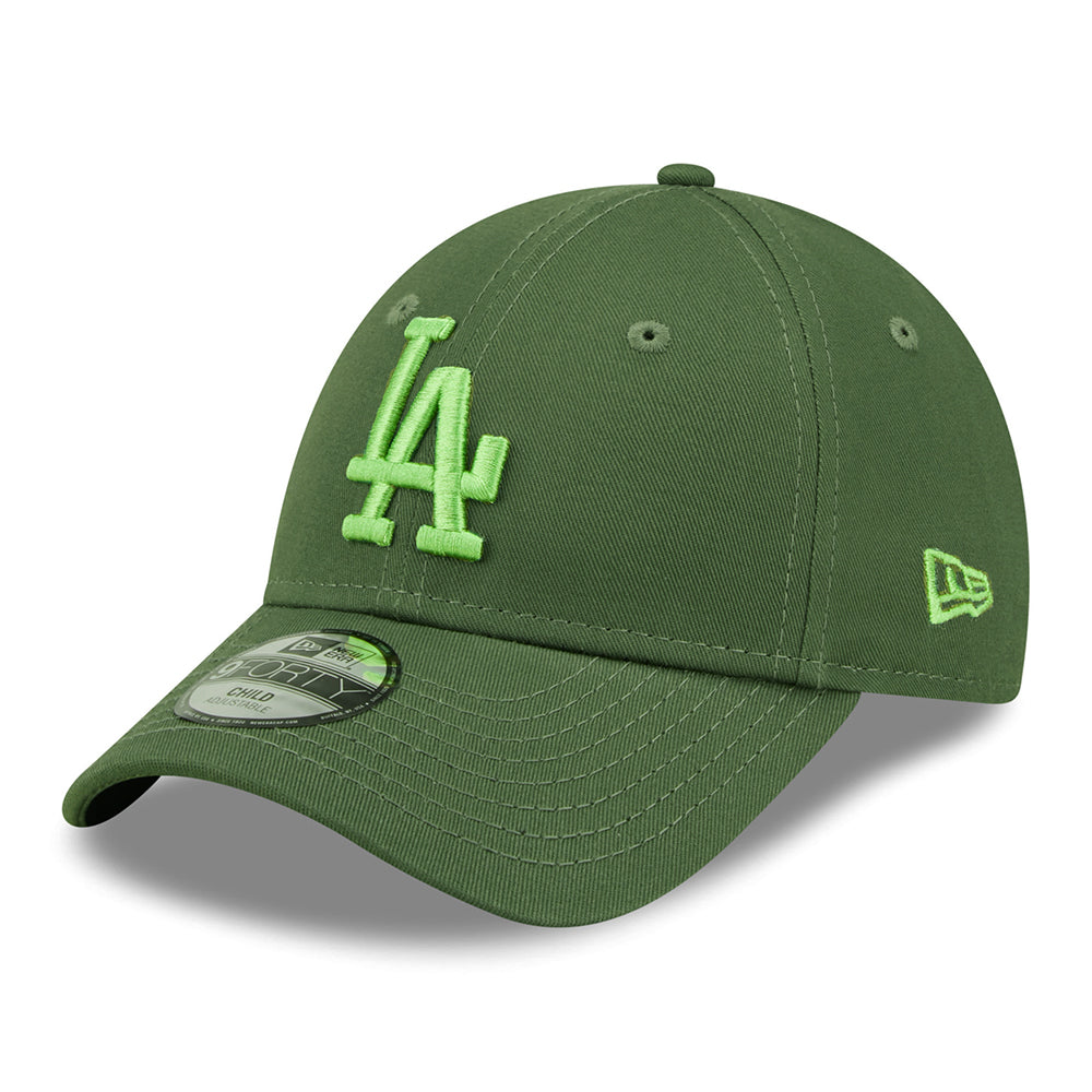 Gorra de béisbol niños 9FORTY MLB League Essential L.A. Dodgers de New Era - Verde Oliva