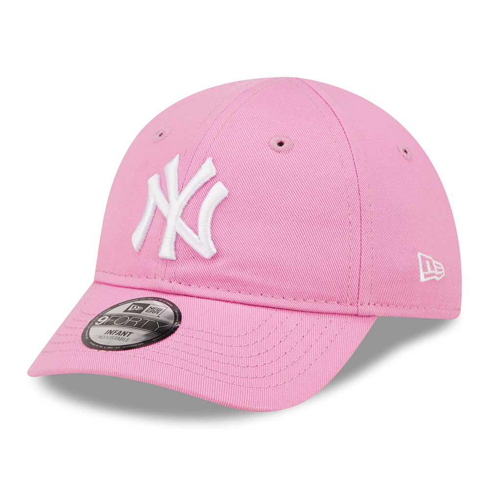 Gorra de béisbol bebé 9FORTY MLB League Essential New York Yankees de New Era - Rosa-Blanco