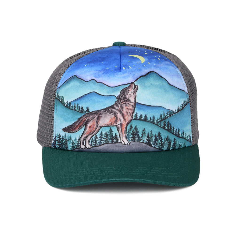 Gorra Trucker niños Artist Series Lone Wolf de Sunday Afternoons - Verde Azulado-Multi