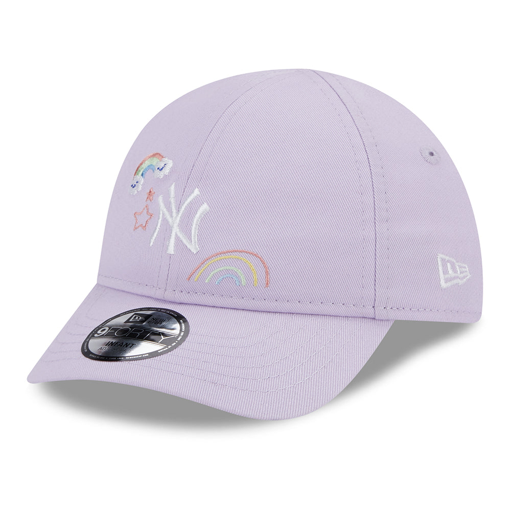 Gorra de béisbol bebé 9FORTY MLB Starry New York Yankees de New Era - Lavanda