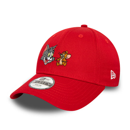 Gorra de béisbol niños 9FORTY Multi Character Tom y Jerry de New Era - Escarlata