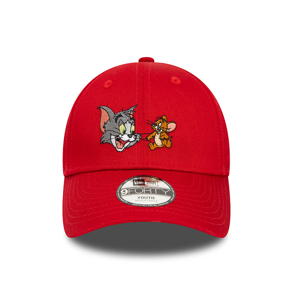 Gorra de béisbol niños 9FORTY Multi Character Tom y Jerry de New Era - Escarlata