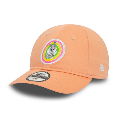 Gorra de béisbol bebé 9FORTY Pastel Looney Tunes Bugs Bunny de New Era - Melocotón