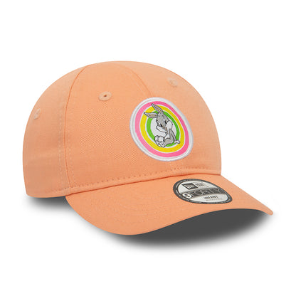 Gorra de béisbol bebé 9FORTY Pastel Looney Tunes Bugs Bunny de New Era - Melocotón