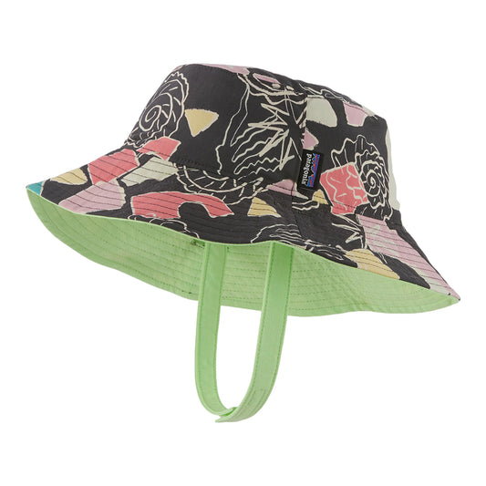 Sombrero de pescador bebé Anacapa reversible Sol de Patagonia - Antracita-Multi