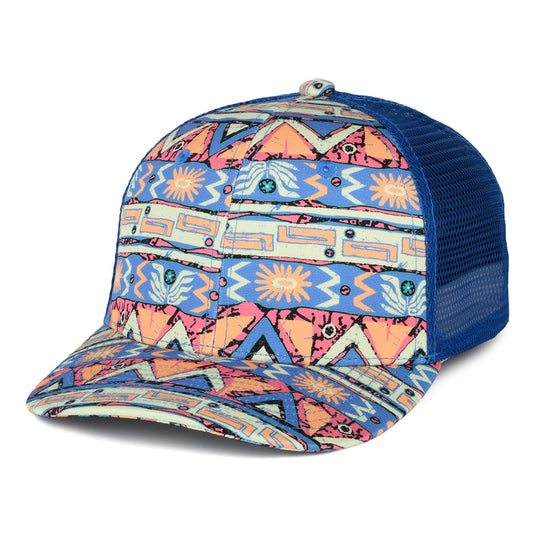 Gorra Trucker niños High Hopes Geo de algodón orgánico de Patagonia - Múltiples tonalidades azules