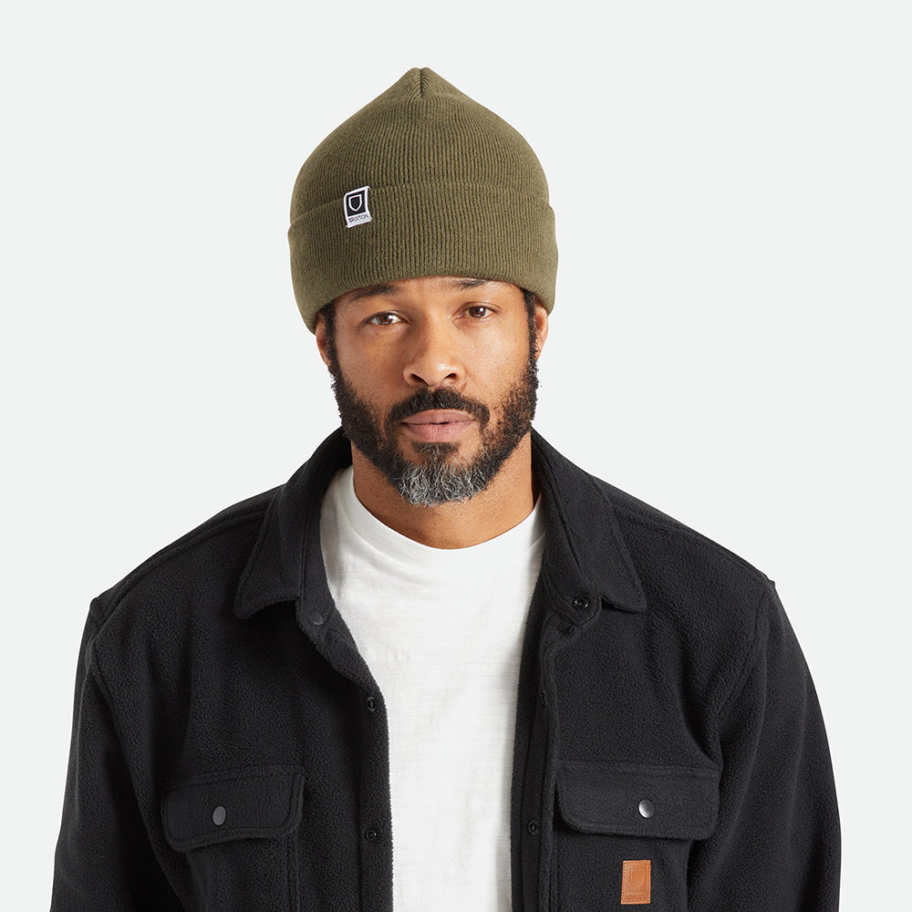 Gorro Beanie Harbor Beta de Brixton - Verde Oliva