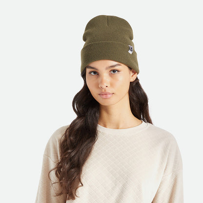 Gorro Beanie Harbor Beta de Brixton - Verde Oliva