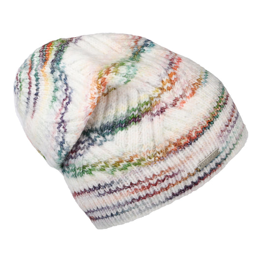 Gorro Beanie tejida Floppy de Seeberger - Blanco Roto-Multi