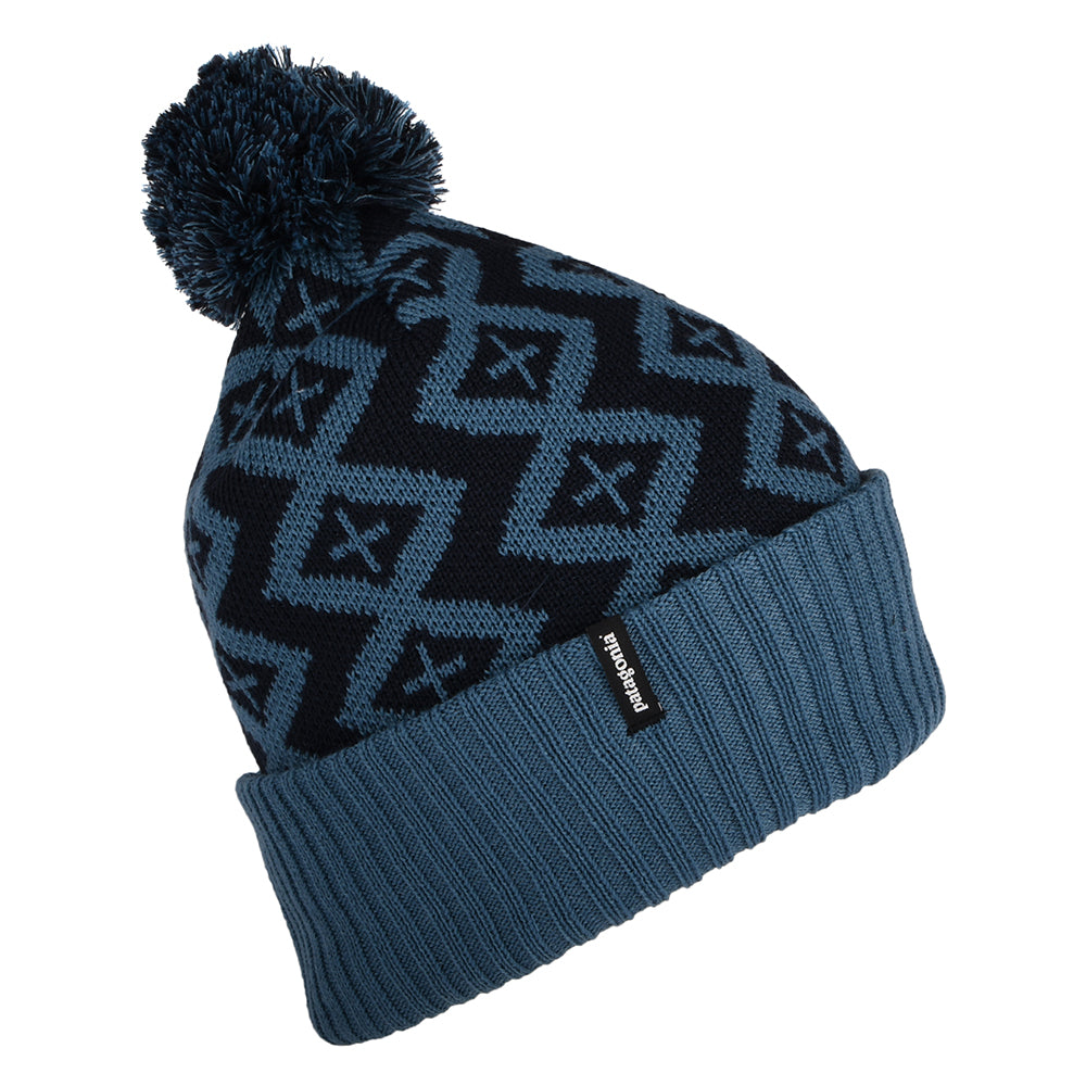 Gorro con pompón Perennial Pinecone Powder Town de Patagonia - Azul Marino