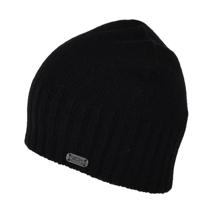 Gorro Beanie de lana-cachemira de Kusan - Negro