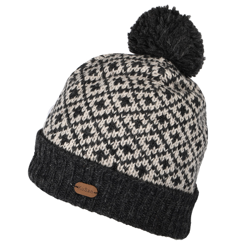 Gorro con pompón Fleur de Lis de Kusan - Antracita
