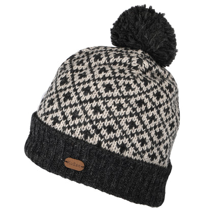 Gorro con pompón Fleur de Lis de Kusan - Antracita