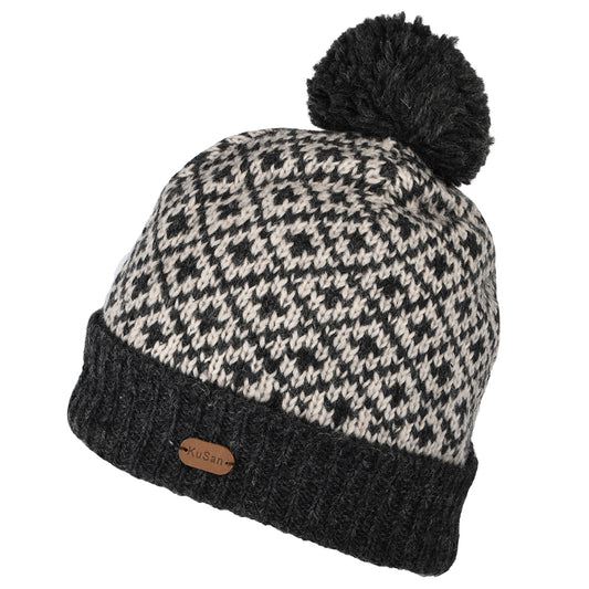 Gorro con pompón Fleur de Lis de Kusan - Antracita
