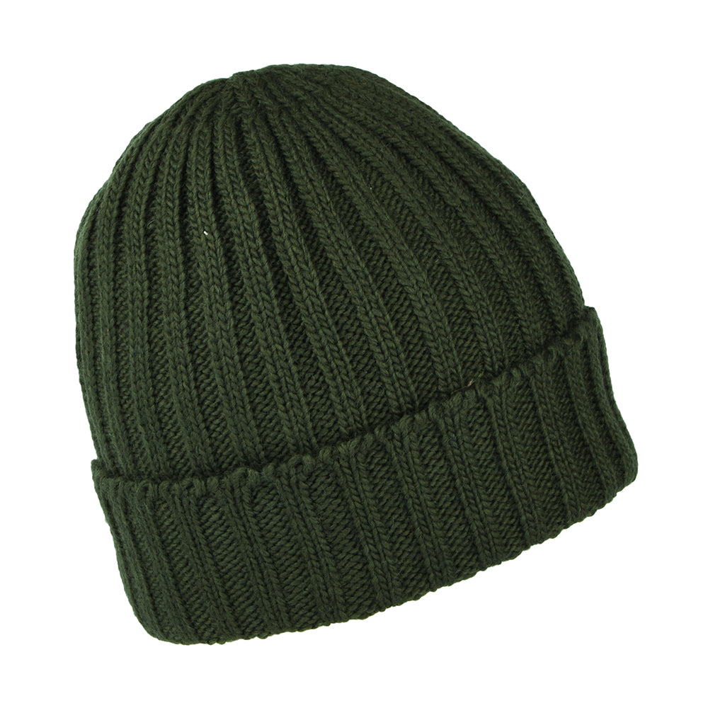Gorro Beanie con vuelta de canalé de Kusan - Kaki
