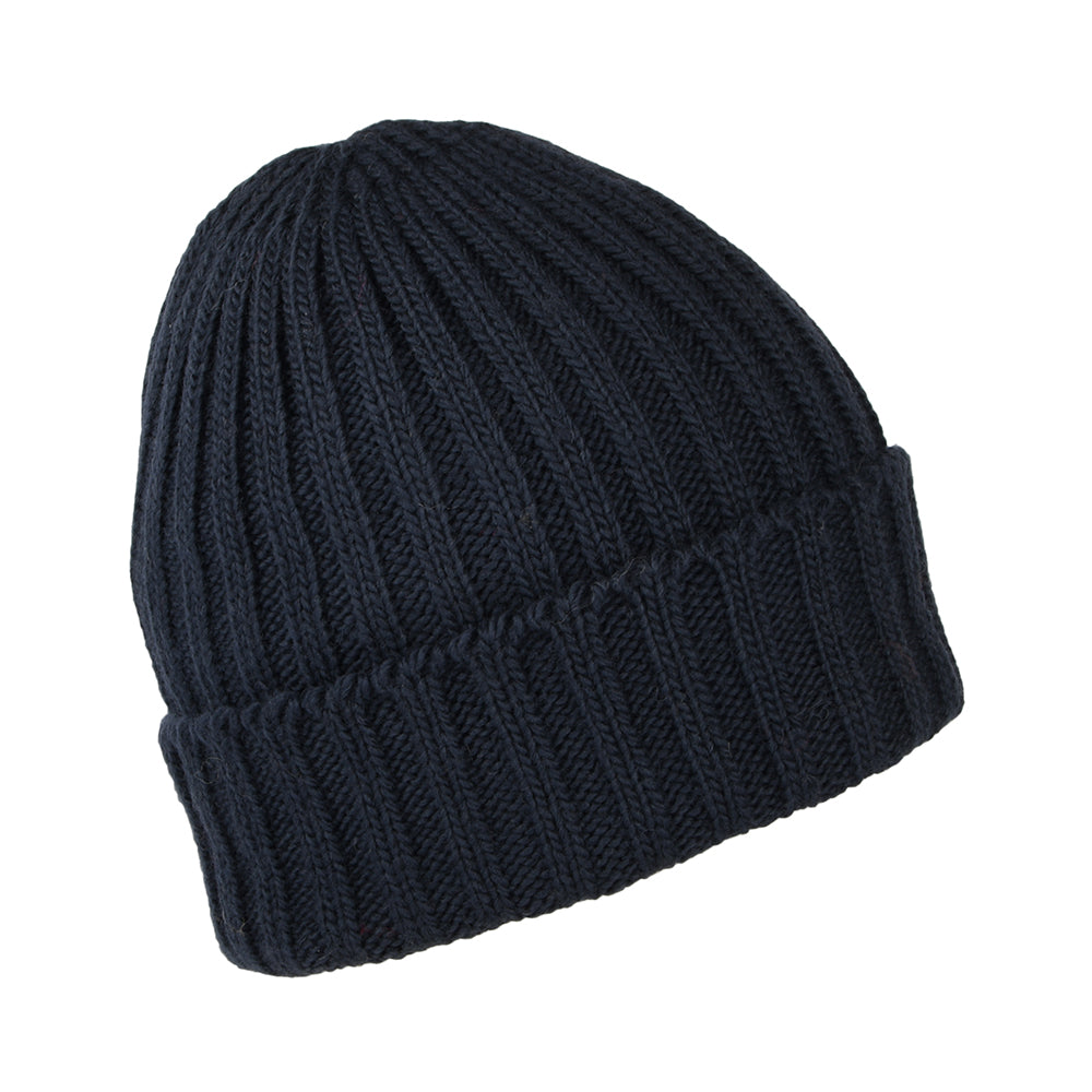 Gorro Beanie con vuelta de canalé de Kusan - Azul Marino