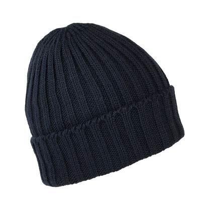 Gorro Beanie con vuelta de canalé de Kusan - Azul Marino