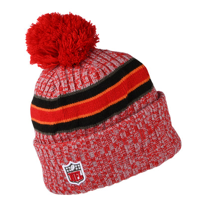Gorro con pompón NFL Sideline Sport Knit Tampa Bay Buccaneers de New Era - Rojo-Negro