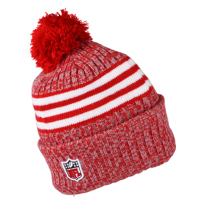 Gorro con pompón NFL Sideline Sport Knit II San Francisco 49ers de New Era - Rojo-Blanco