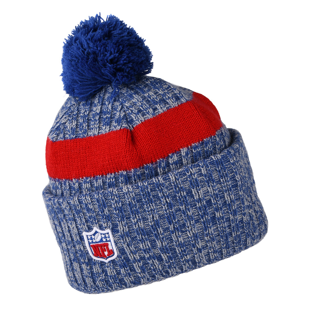 Gorro con pompón NFL Sideline Sport Knit New York Giants de New Era - Azul-Rojo