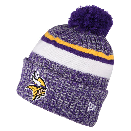 Gorro con pompón NFL Sideline Sport Knit Minnesota Vikings de New Era - Morado-Amarillo