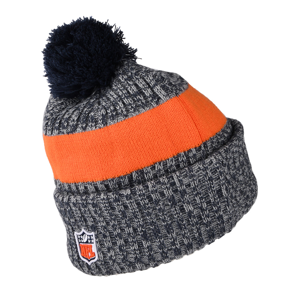 Gorro con pompón NFL Sideline Sport Knit Denver Broncos de New Era - Azul Marino-Naranja