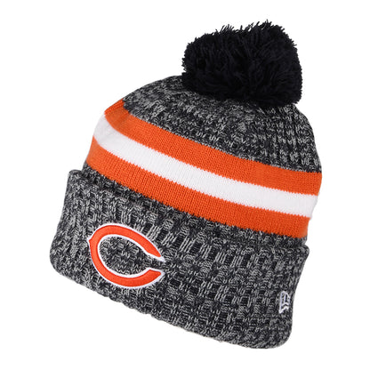 Gorro con pompón NFL Sideline Sport Knit Chicago Bears de New Era - Azul Marino-Naranja