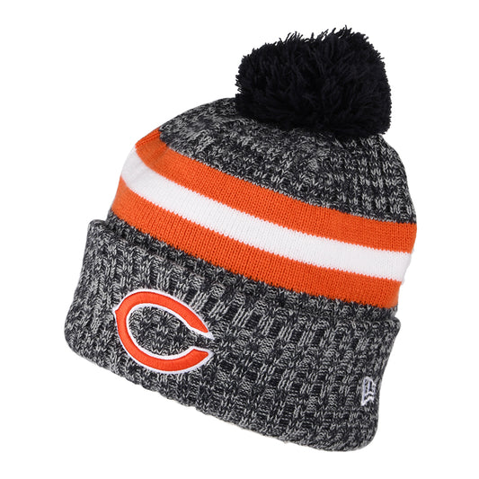 Gorro con pompón NFL Sideline Sport Knit Chicago Bears de New Era - Azul Marino-Naranja