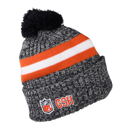 Gorro con pompón NFL Sideline Sport Knit Chicago Bears de New Era - Azul Marino-Naranja