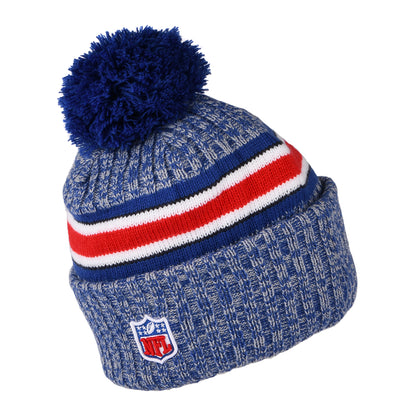 Gorro con pompón NFL Sideline Sport Knit Buffalo Bills de New Era - Azul-Rojo