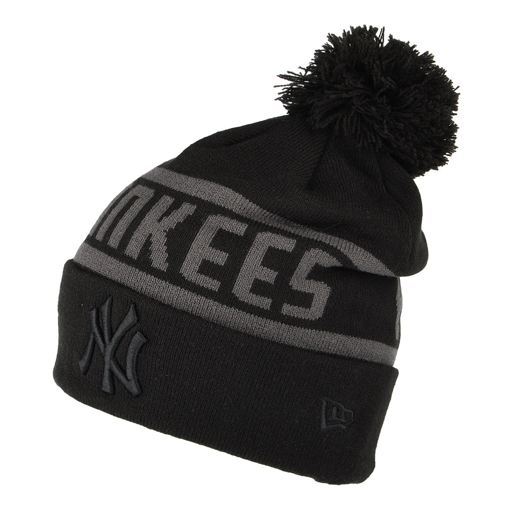 Gorro con pompón MLB Tonal Jake Cuff New York Yankees de New Era - Negro