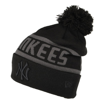 Gorro con pompón MLB Tonal Jake Cuff New York Yankees de New Era - Negro