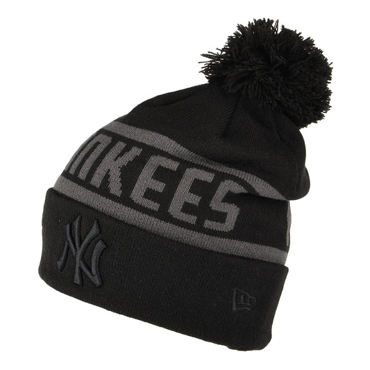 Gorro con pompón MLB Tonal Jake Cuff New York Yankees de New Era - Negro