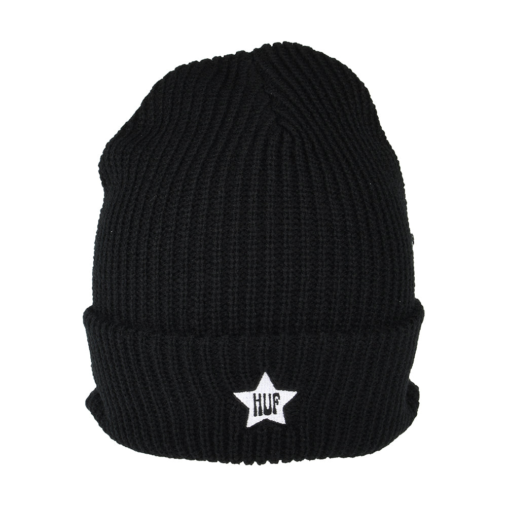 Gorro Beanie One Star con visera de HUF - Negro