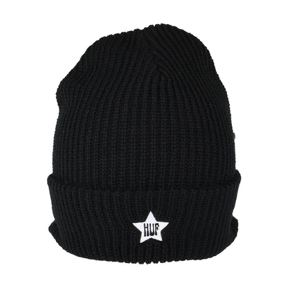Gorro Beanie One Star con visera de HUF - Negro