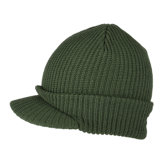 Gorro Beanie One Star con visera de HUF - Verde Oliva