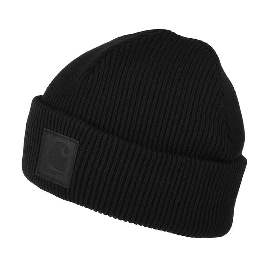 Gorro Beanie Milo Rib Knit de canalé de algodón de Carhartt WIP - Negro