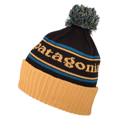 Gorro con pompón Park Stripe Powder Town de Patagonia - Camel-Multi