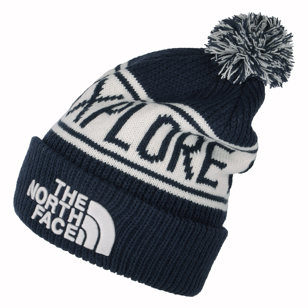 Gorro con pompón Retro TNF Pompón de The North Face - Azul Marino-Gris