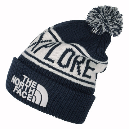 Gorro con pompón Retro TNF Pompón de The North Face - Azul Marino-Gris