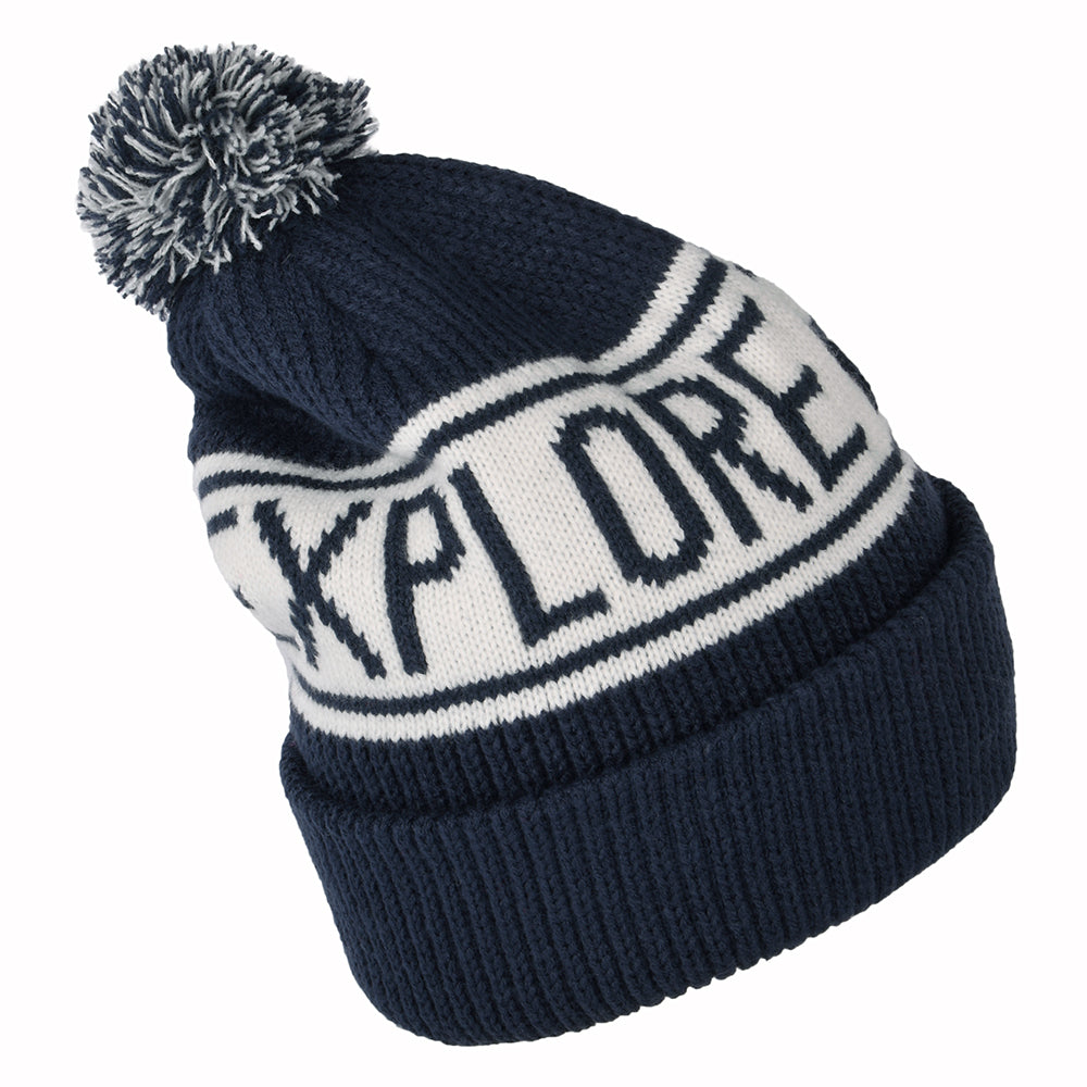 Gorro con pompón Retro TNF Pompón de The North Face - Azul Marino-Gris