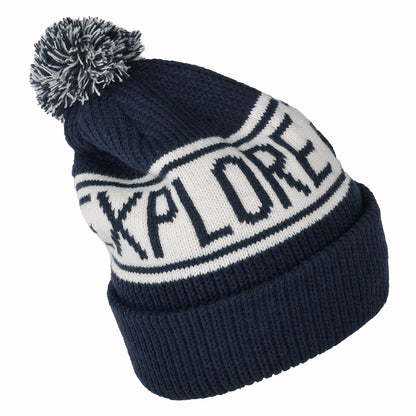 Gorro con pompón Retro TNF Pompón de The North Face - Azul Marino-Gris