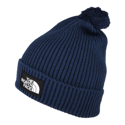 Gorro con Pompón Logo Box reciclada de The North Face - Azul Marino