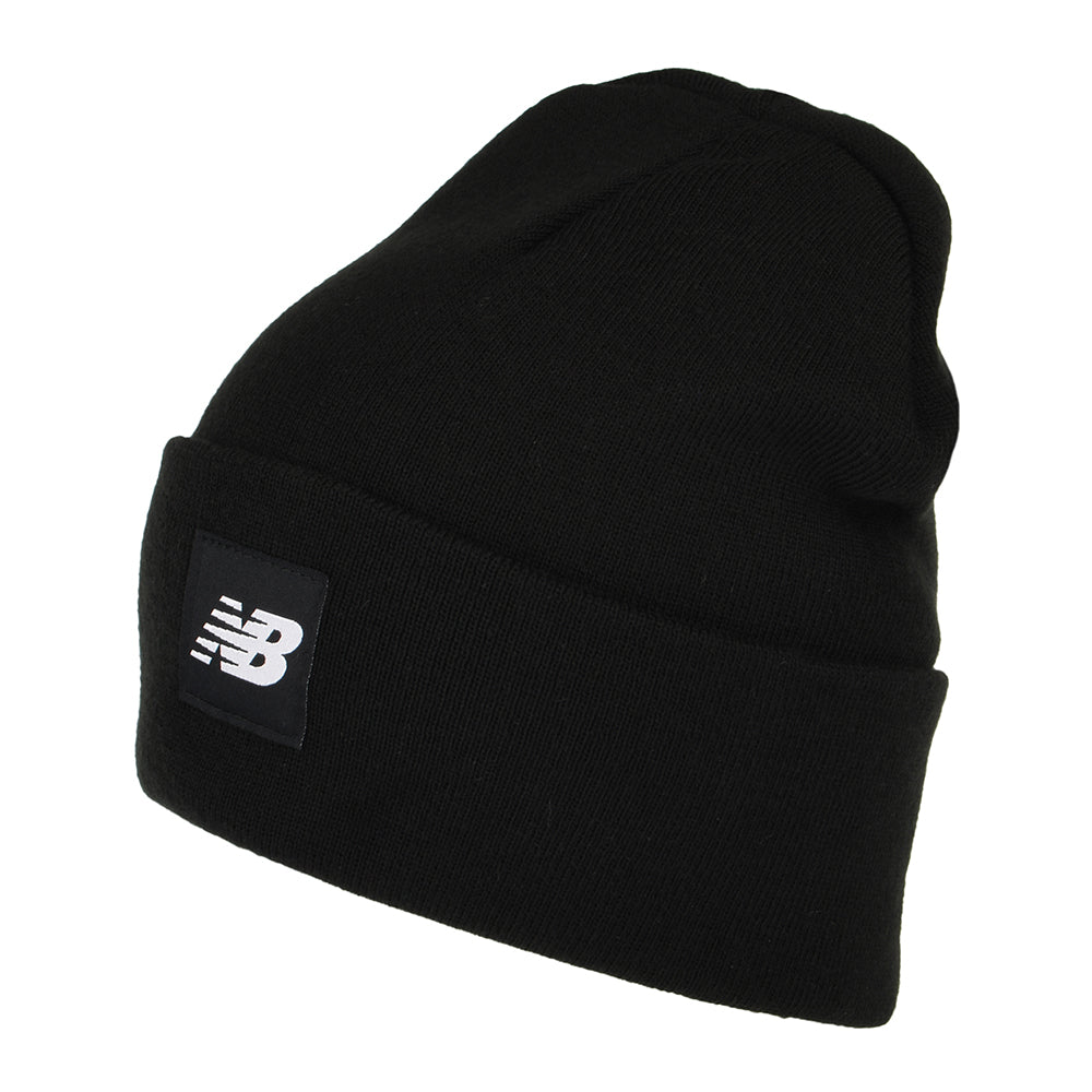Gorro Beanie Flying NB tejido con vuelta de New Balance - Negro