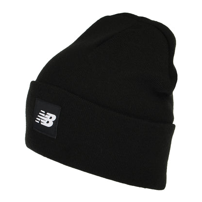 Gorro Beanie Flying NB tejido con vuelta de New Balance - Negro