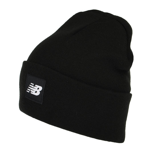 Gorro Beanie Flying NB tejido con vuelta de New Balance - Negro