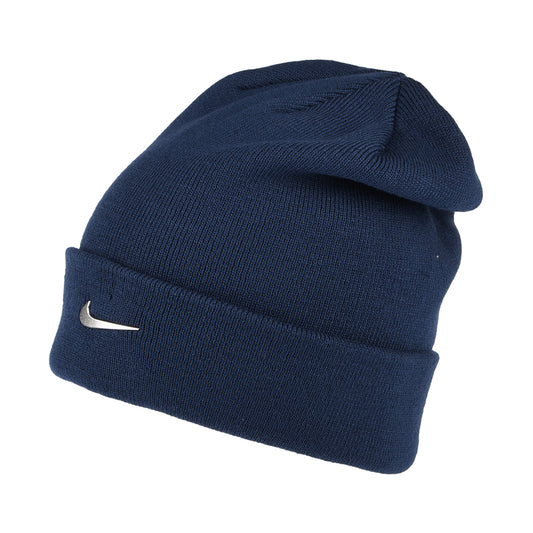 Gorro Beanie Swoosh con vuelta de Nike Golf - Azul Marino-Plateado