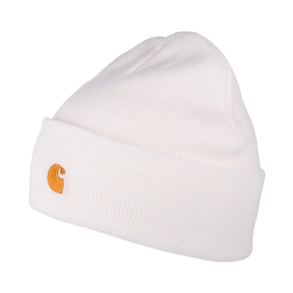 Gorro Beanie Chase con vuelta de Carhartt WIP - Blanco
