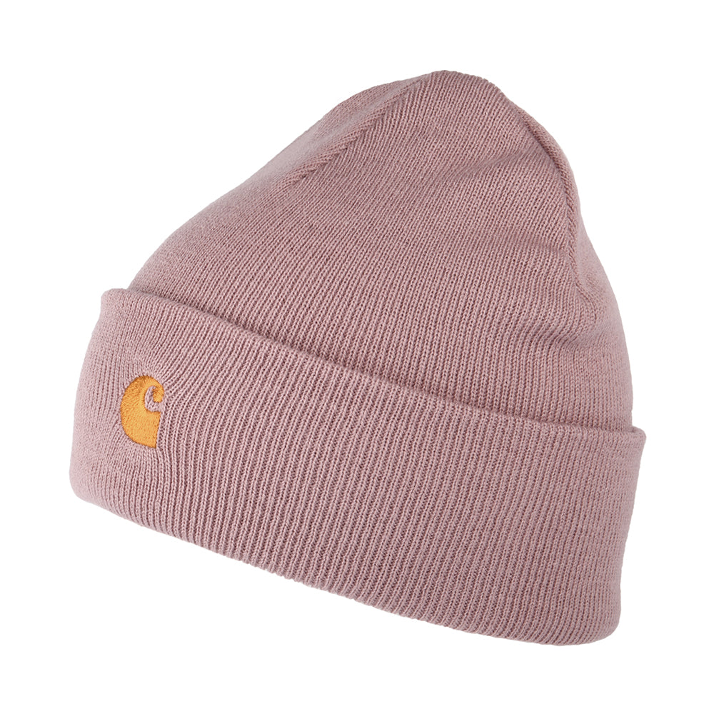 Gorro Beanie Chase con vuelta de Carhartt WIP - Rosa Violáceo