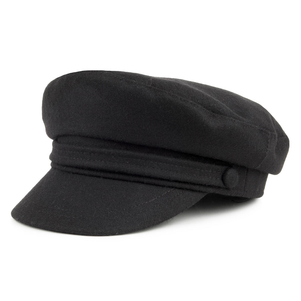 Gorra marinera de mezcla de lana de Jaxon & James Negro al por mayor